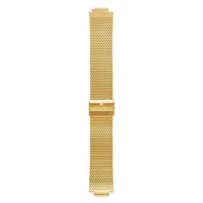 Sem Lewis Moorgate Mesh Strap 24mm Goudkleurig SL620006-zoom-