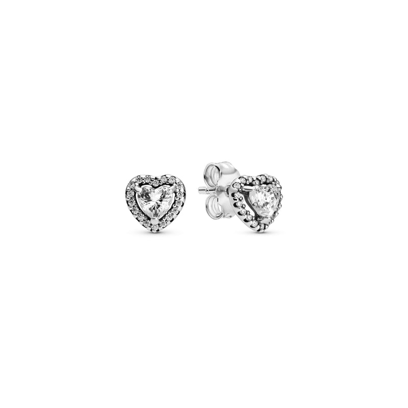 Pandora Timeless 925 Sterling Silver Elevated Heart Earrings 298427C01-zoom-