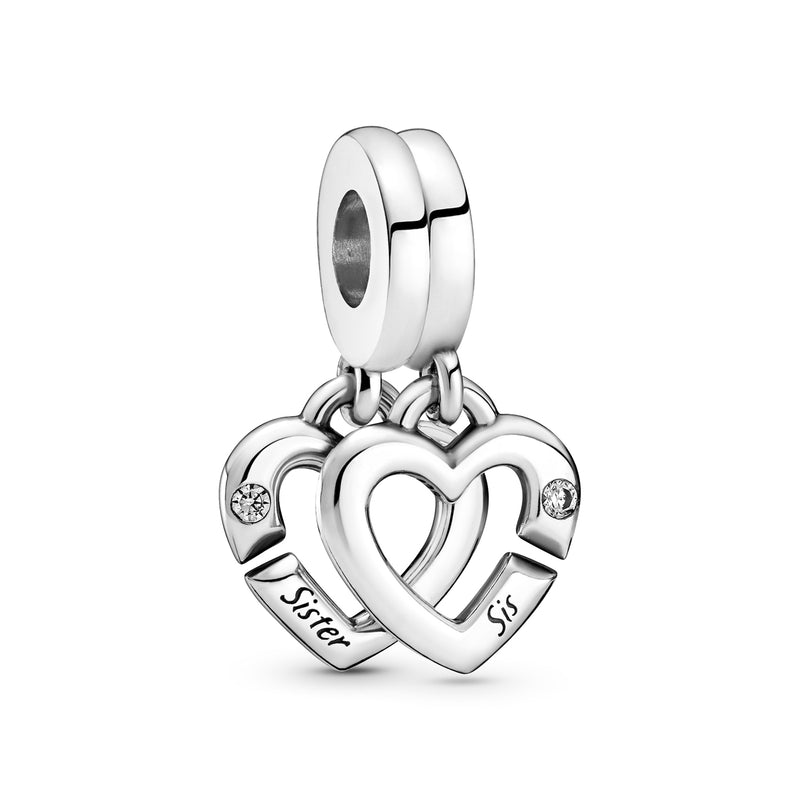 Pandora People Linked Sister Hearts Split Charm 799538C01-zoom-