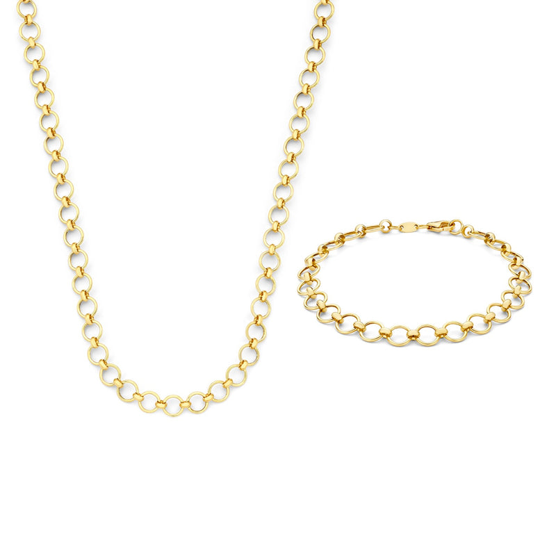 Isabel Bernard Cadeau d'Isabel 14 karaat gouden ketting en armband giftset IB90178-zoom-