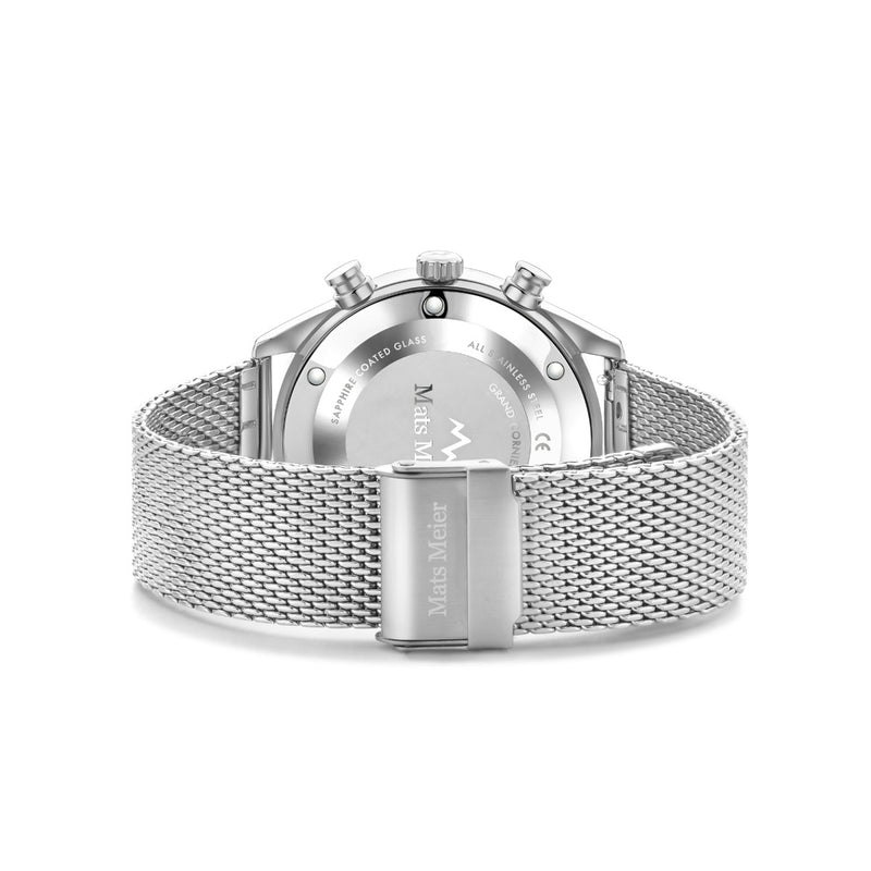 Mats Meier Grand Cornier Chronograaf Herenhorloge Zilverkleurig MM00135-zoom-