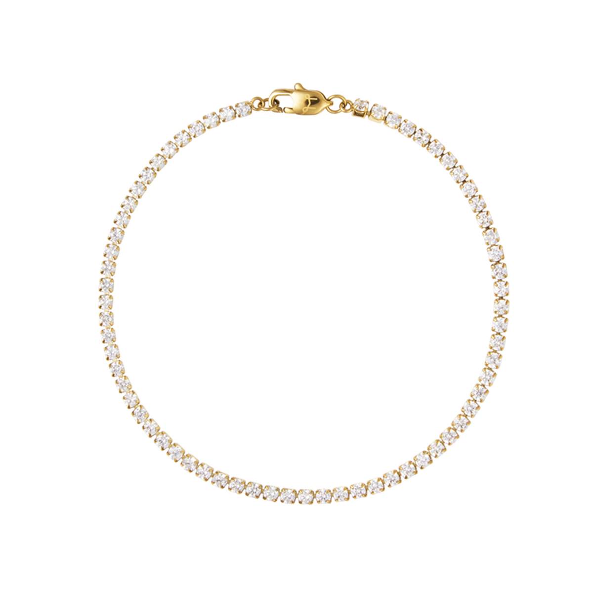 Mockberg Shiny Tennis Bracelet Gold Plated MB0035