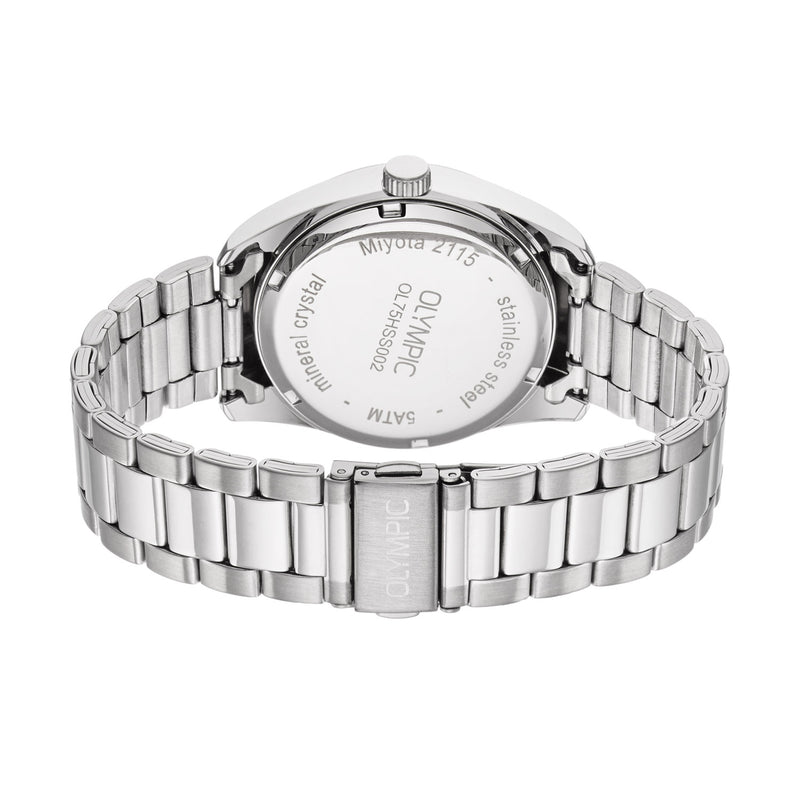 Olympic Louis Zilver en Wit Herenhorloge OL75HSS002-zoom-