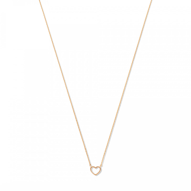 Isabel Bernard La Concorde Amore 14 Karaat Rosé Gouden Collier Met Hartje IB340063-zoom-