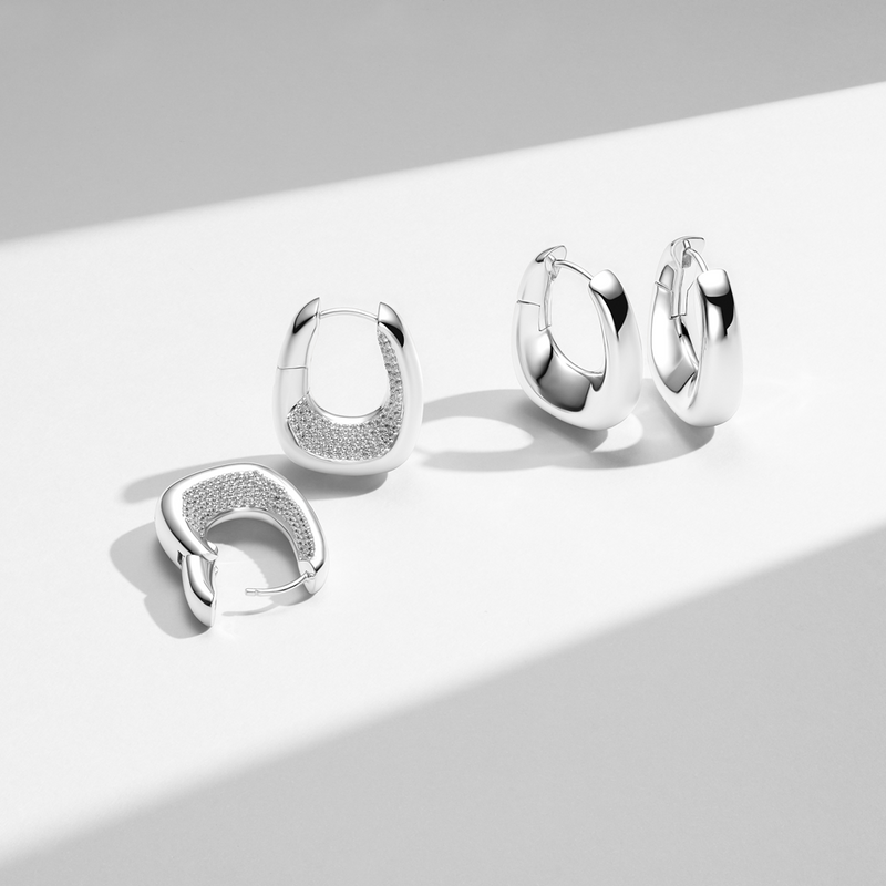 Sif Jakobs 925 Sterling Zilveren Borsa Grande Oorbellen SJ-E2621-CZ-zoom-