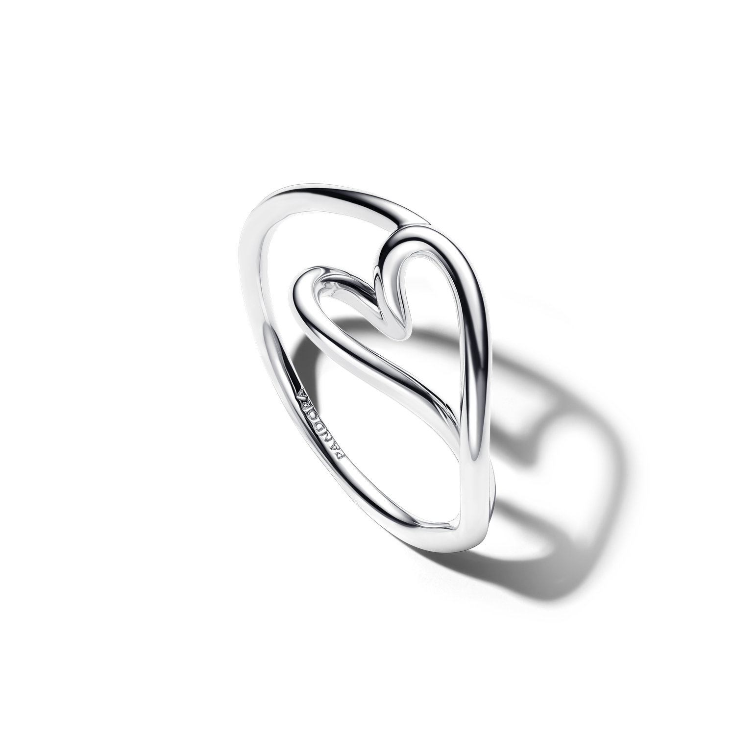 Pandora Essence 925 Sterling Silver Organically Shaped Small Heart Ring 194361C00-54