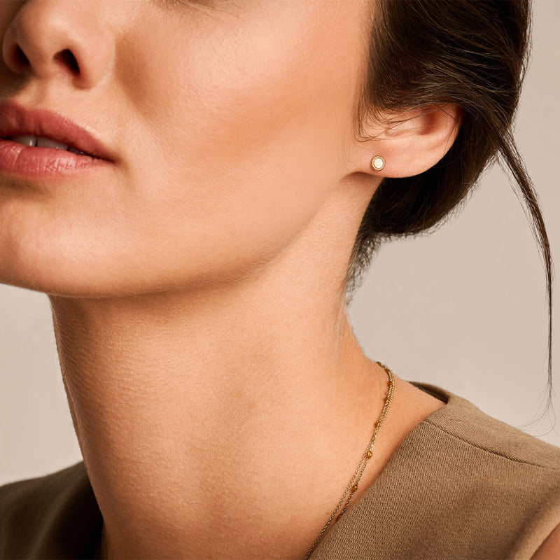 Blush 14 karaat Gouden Oorknoppen 7350YGO-zoom-