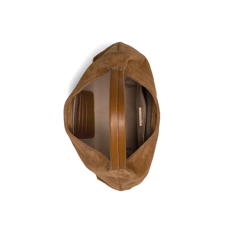 Isabel Bernard Honoré Grace mini bruine suède handtas IB21132-130-zoom-