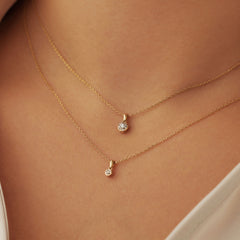 Isabel Bernard De La Paix Inaya 14 Carat Golden Necklace | diamond 0.03 ct | IBD350019