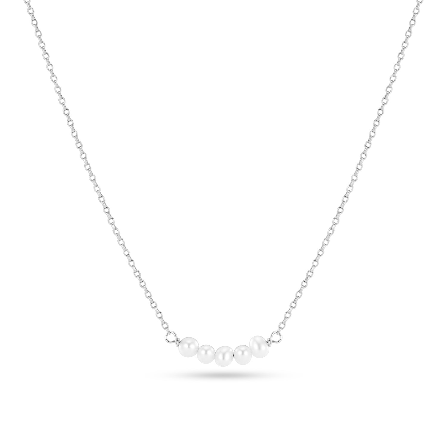 Sif Jakobs 925 Sterling Silver Perla Cinque Necklace SJ-N2735-P