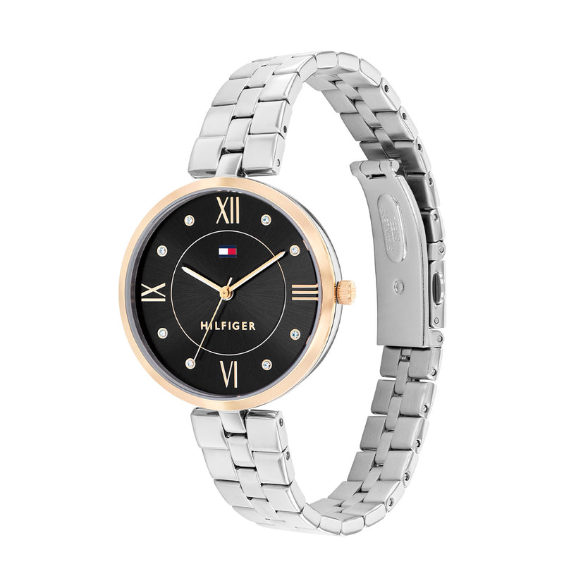 Tommy Hilfiger Ella Zwart Dames Horloge 2002-TH1782684-zoom-