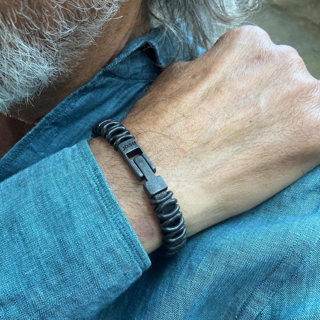 Josh Black Alloy Bracelet 03559VB/NCLR/LME