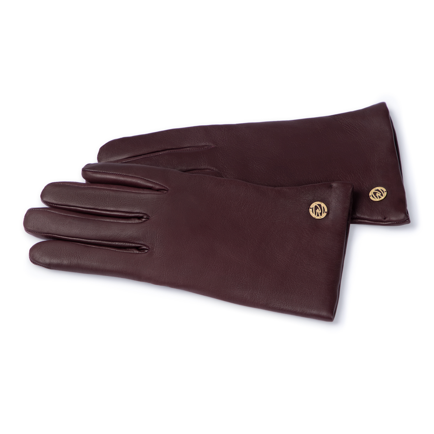 Isabel Bernard Honoré Eleanor Bordeaux Red goatskin leather gloves IB67000-352-7.5