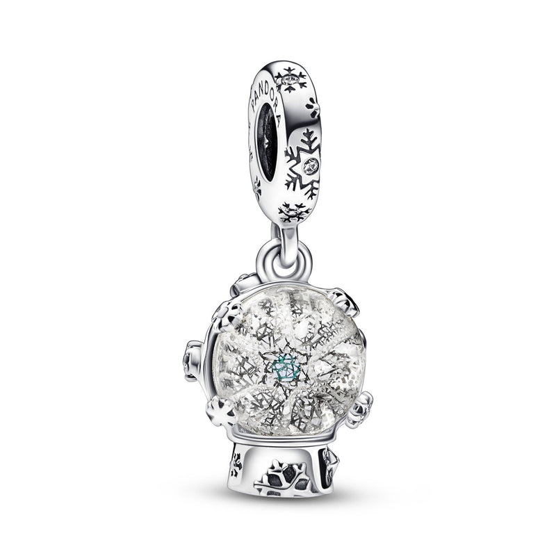 Pandora Moments 925 Sterling Silver Snowflake Snowglobe Charm 792369C01-zoom-