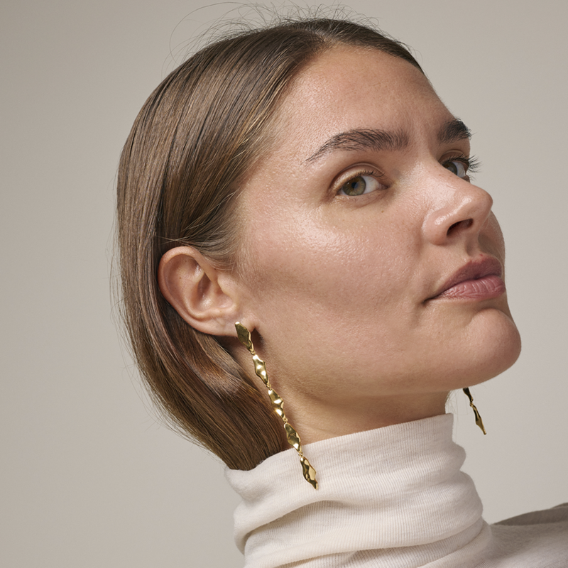 ENAMEL Copenhagen India Gold Plated Recycled 925 Sterling Silver Earrings E400G-GP-zoom-