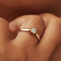 Isabel Bernard De la Paix Hanaé 14 Carat Gold Ring | diamond 0.08 ct | IBD330007-50