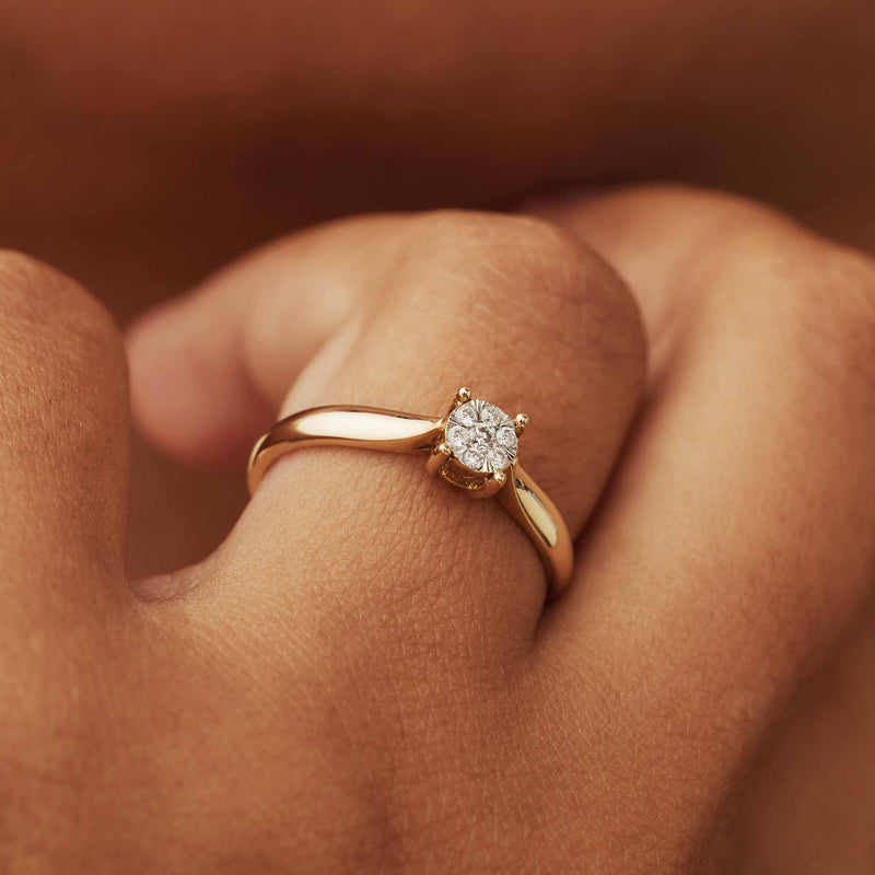 Isabel Bernard De la Paix Hanaé 14 karaat gouden ring | diamant 0.08 ct | IBD330007-50-zoom-