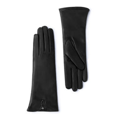Isabel Bernard Honoré Sylvie black goatskin leather gloves IB67004-301-6.5