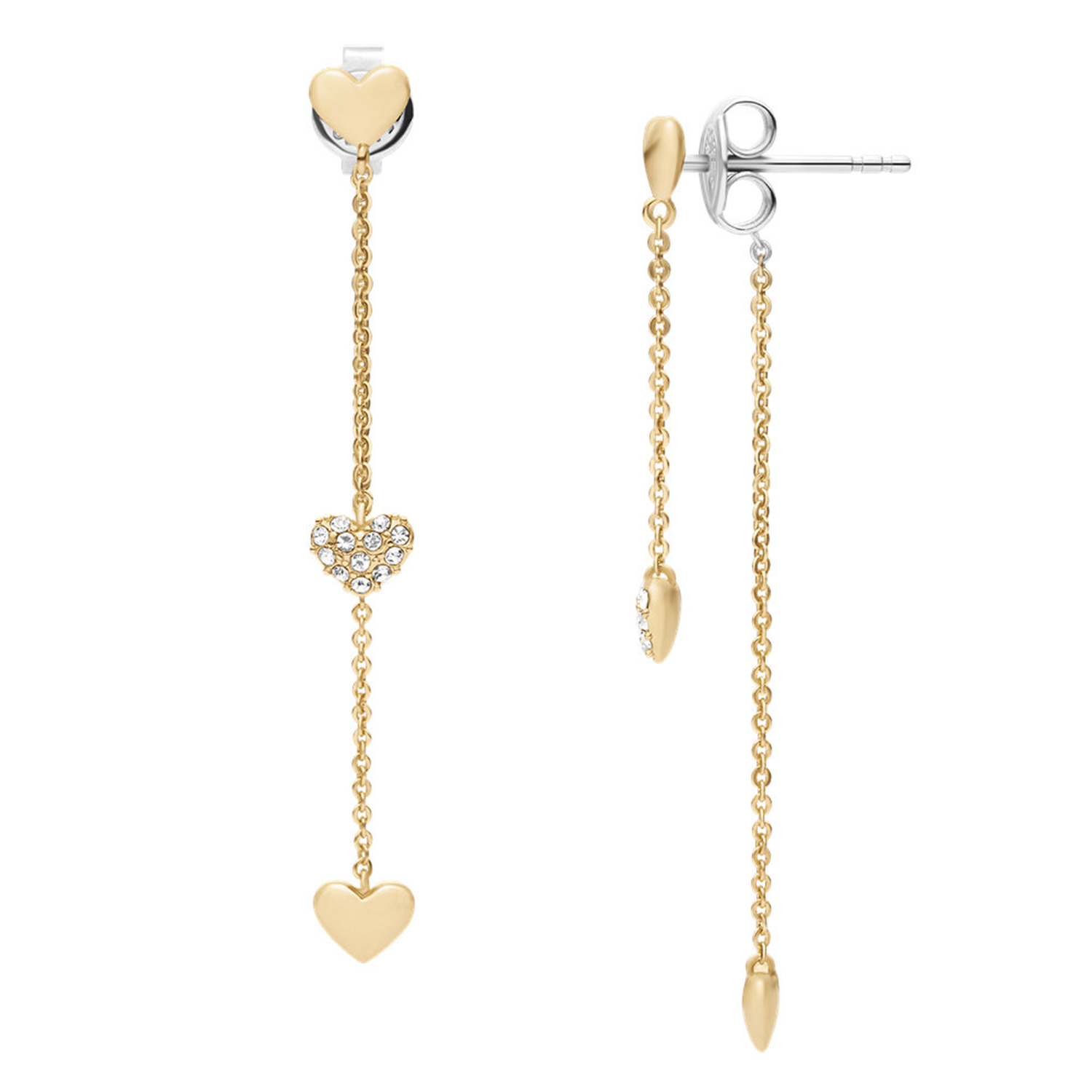 Fossil Sutton Brass Women's Earrings JA7300710