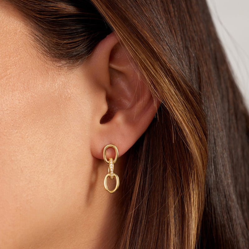 Parte Di Me Bibbiena Poppi Clara 925 Sterling Zilveren Gold Plated Oorhangers PDM36192-zoom-