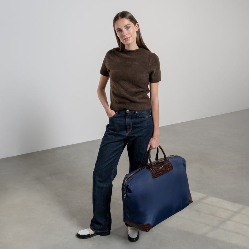 Isabel Bernard Du Louvre Colette Blauwe Weekendtas Groot (69L) IB20003-942-zoom-