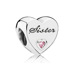 Pandora Silver Zuster Hart Charm 791946PCZ
