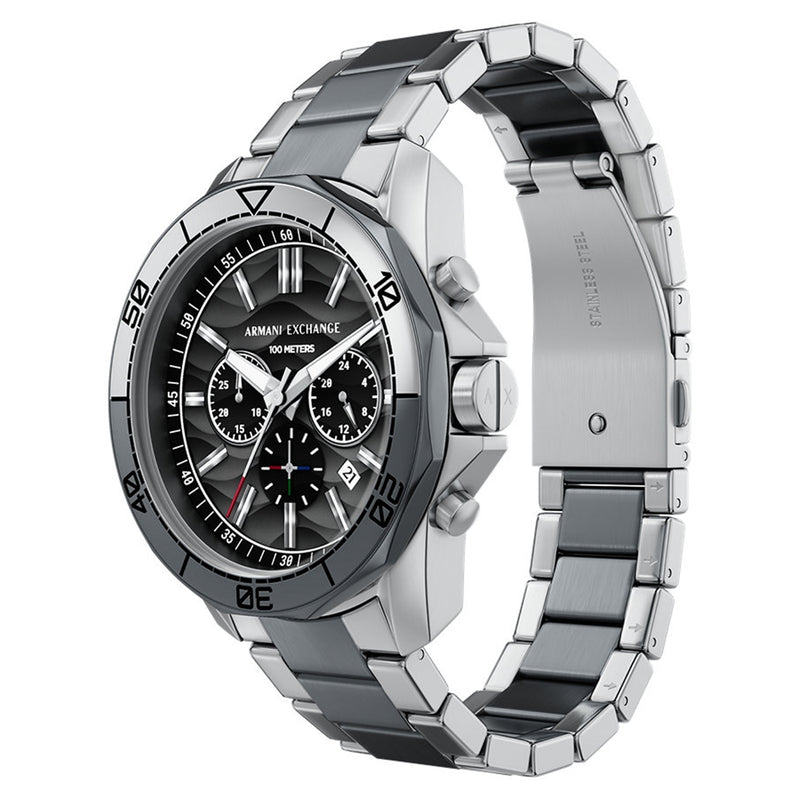 Armani Exchange Round Black Dial Watch AX1973-zoom-