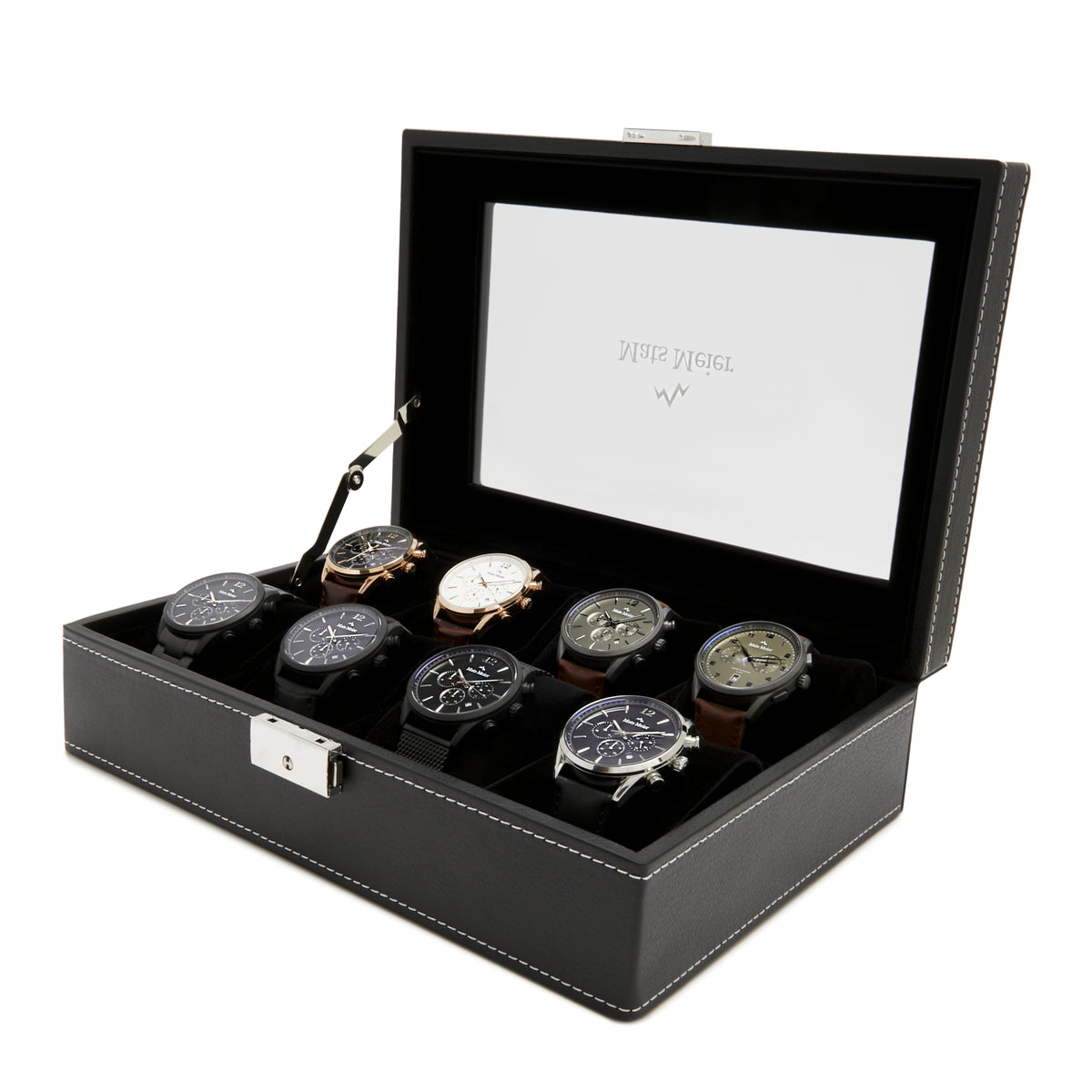 Mats Meier Mont Fort Black Watchbox voor 8 Watchs
