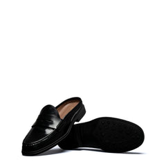 Vendôme Blandine black spazzolato leather mules IB51016-601-35