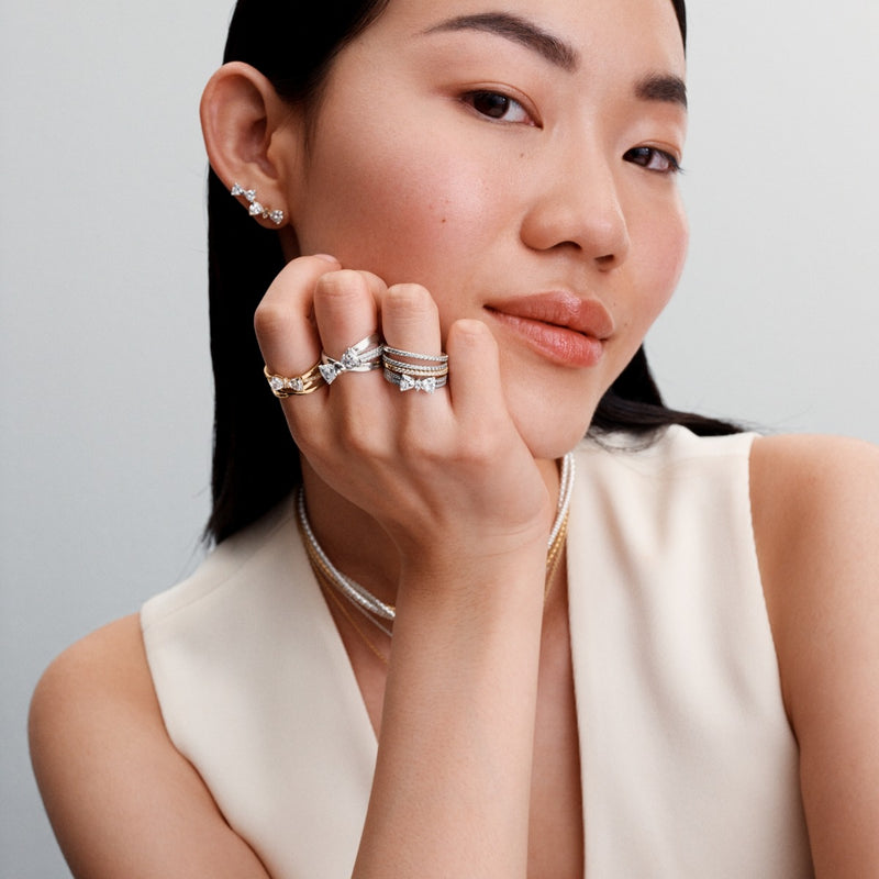 Pandora Timeless 14 Karat Gold Plated Ring 163511C01-54-zoom-