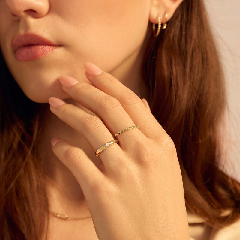 Beloro Jewels Monte Napoleone Stella 9 karat gold ring with zirconia BO330034-48-zoom-