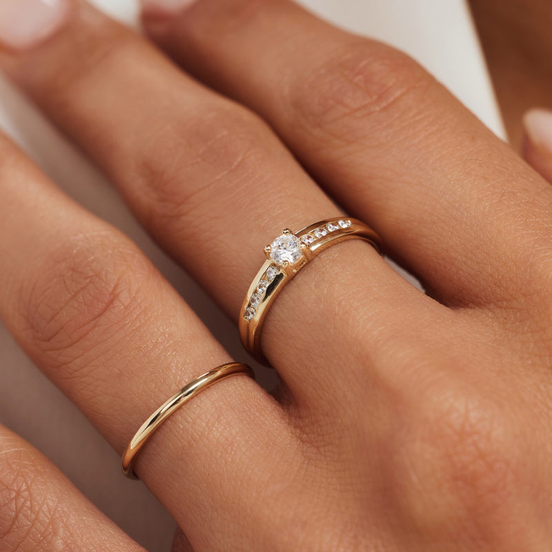 Isabel Bernard 14 Karaat Gouden Le Marais Estee Ring IB330069-50 (Maat: 50)-zoom-