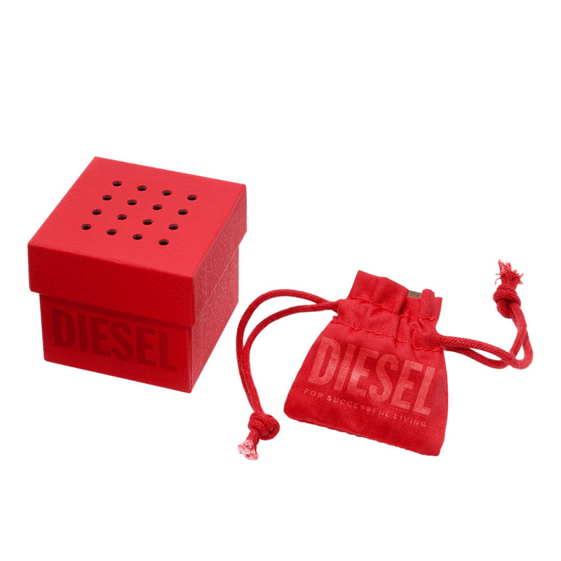 Diesel D Logo Silver Stainless Steel Earrings DX1637040-zoom-