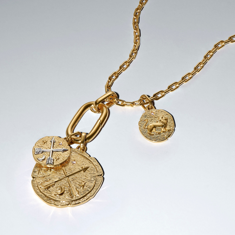 Pandora ME Gold Plated Arrows Coin Charm 764084C01-zoom-