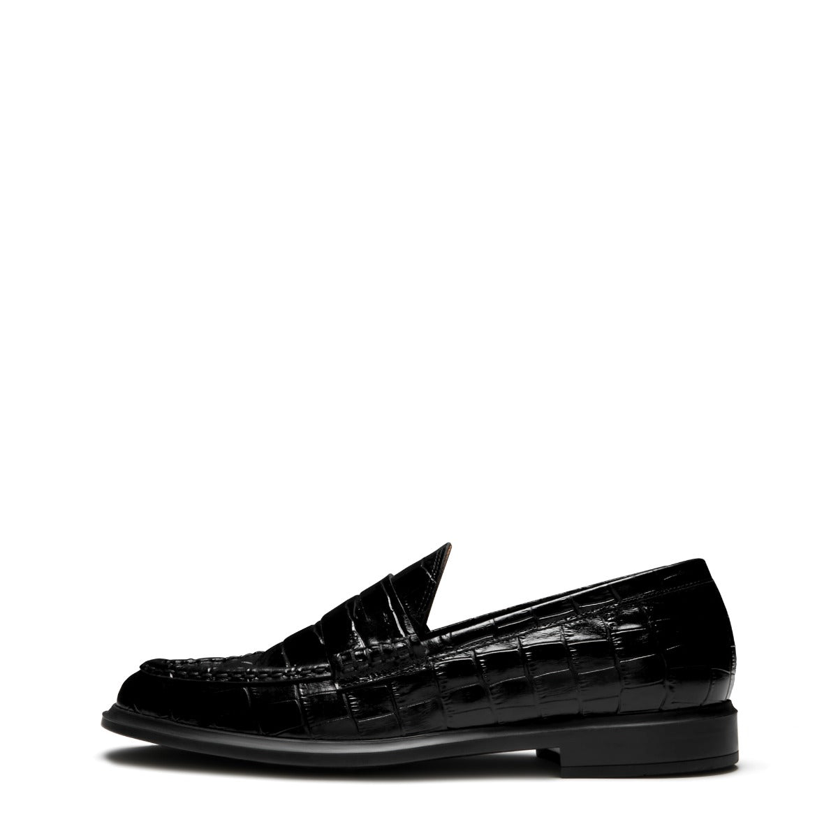 Isabel Bernard Vendôme Blandine croco black calfskin leather loafers IB51015-201-38