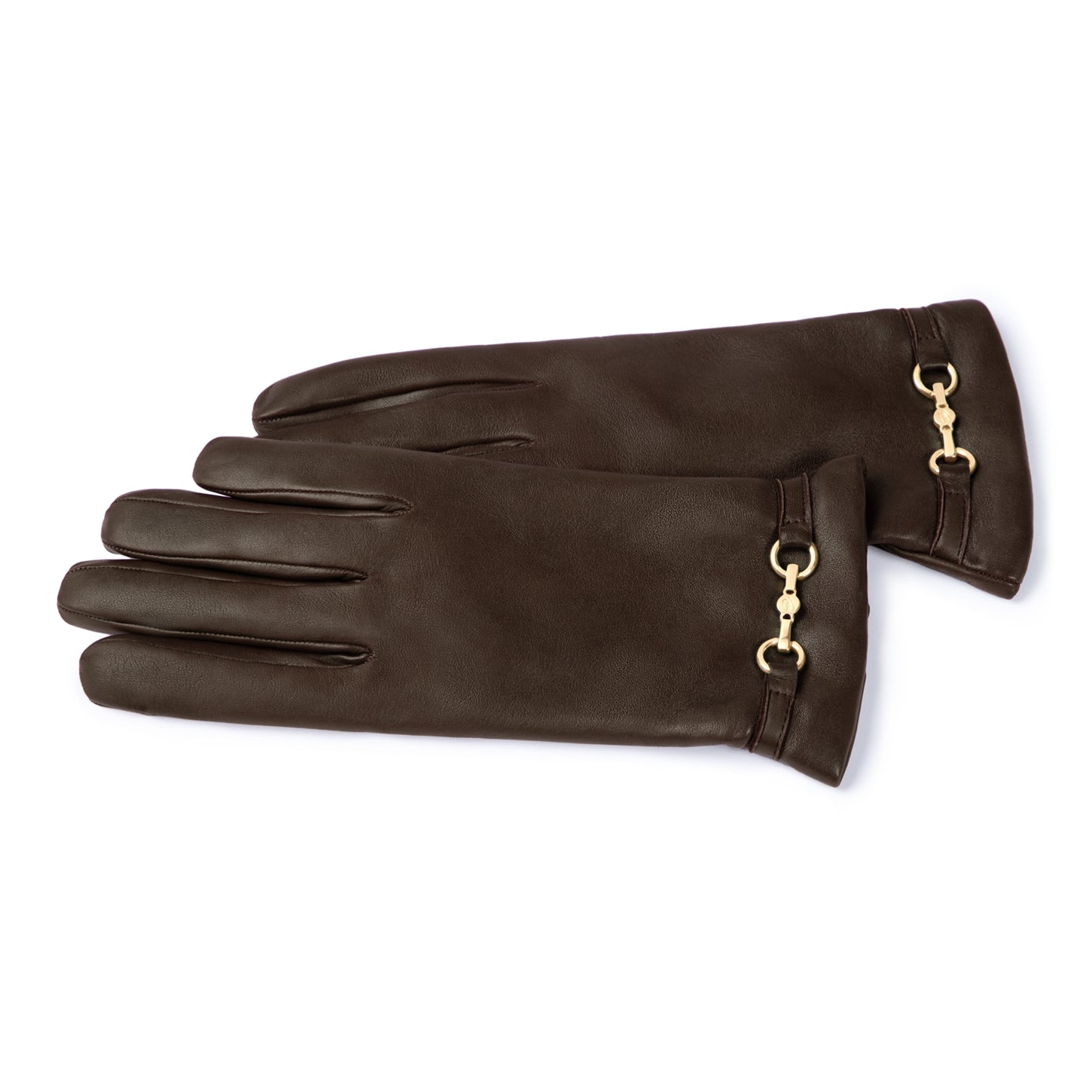 Isabel Bernard Honoré Marcelia dark brown goatskin leather gloves IB67001-331-6.5