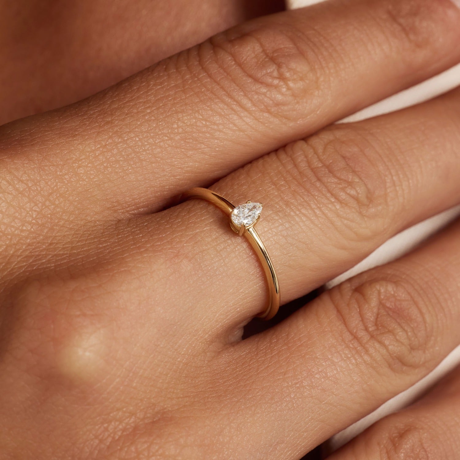 Isabel Bernard De la Paix Eloise 14 karat gold ring with diamond 0.15 carat IBD330044-52