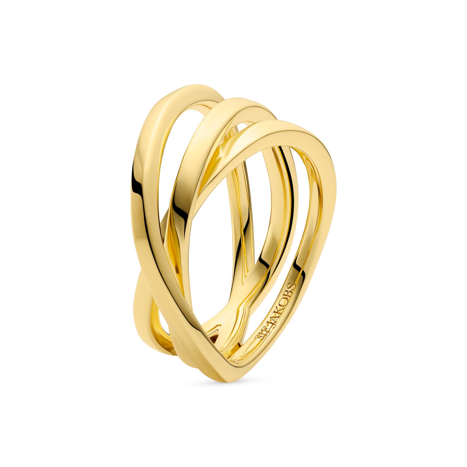 Sif Jakobs Gold Plated Spirale Pianura Ring SJ-R2590-YG-56