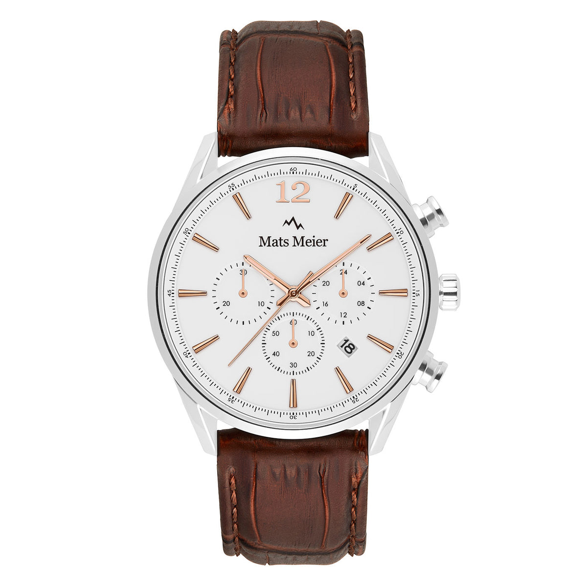 Mats Meier Grand Cornier Chrono White/Brown Watch MM00105