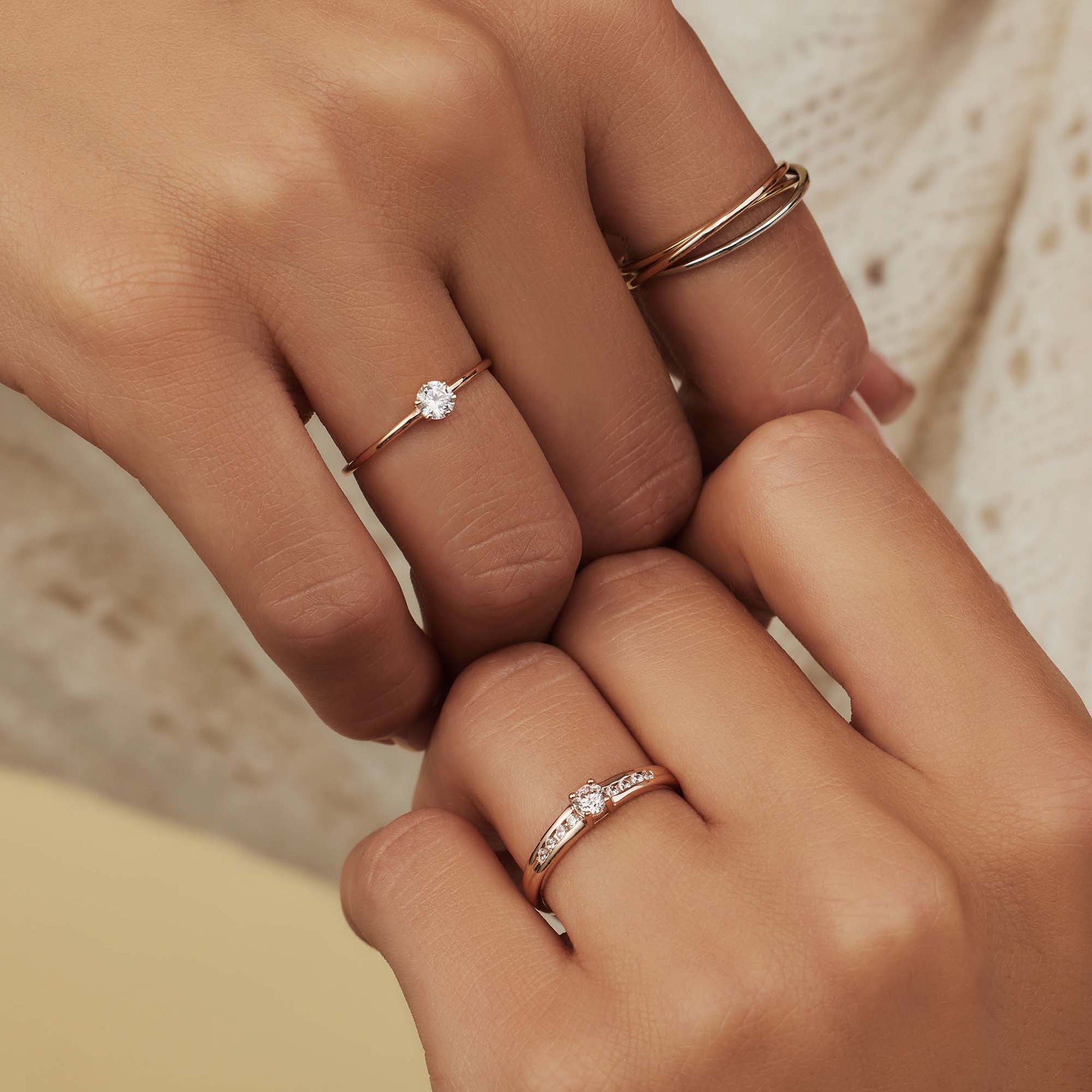 Isabel Bernard La Concorde Abelle 14 Carat RoseGold Ring IB330025-48