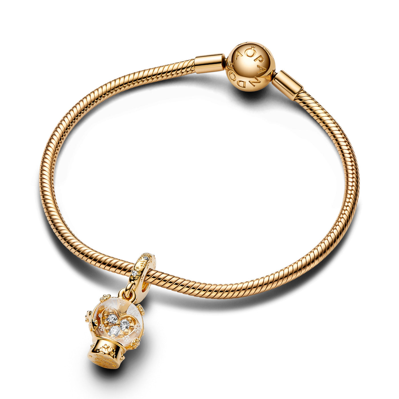 Pandora Moments Gold-coloured Charm 762825C01with14 Carat Gold Plating