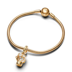 Pandora Moments Gold-coloured Charm 762825C01with14 Carat Gold Plating