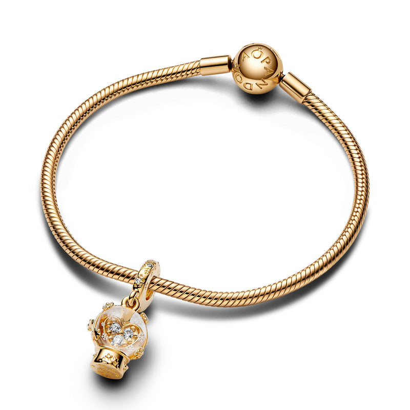 Pandora Moments Gold-coloured Charm 762825C01with14 Carat Gold Plating-zoom-