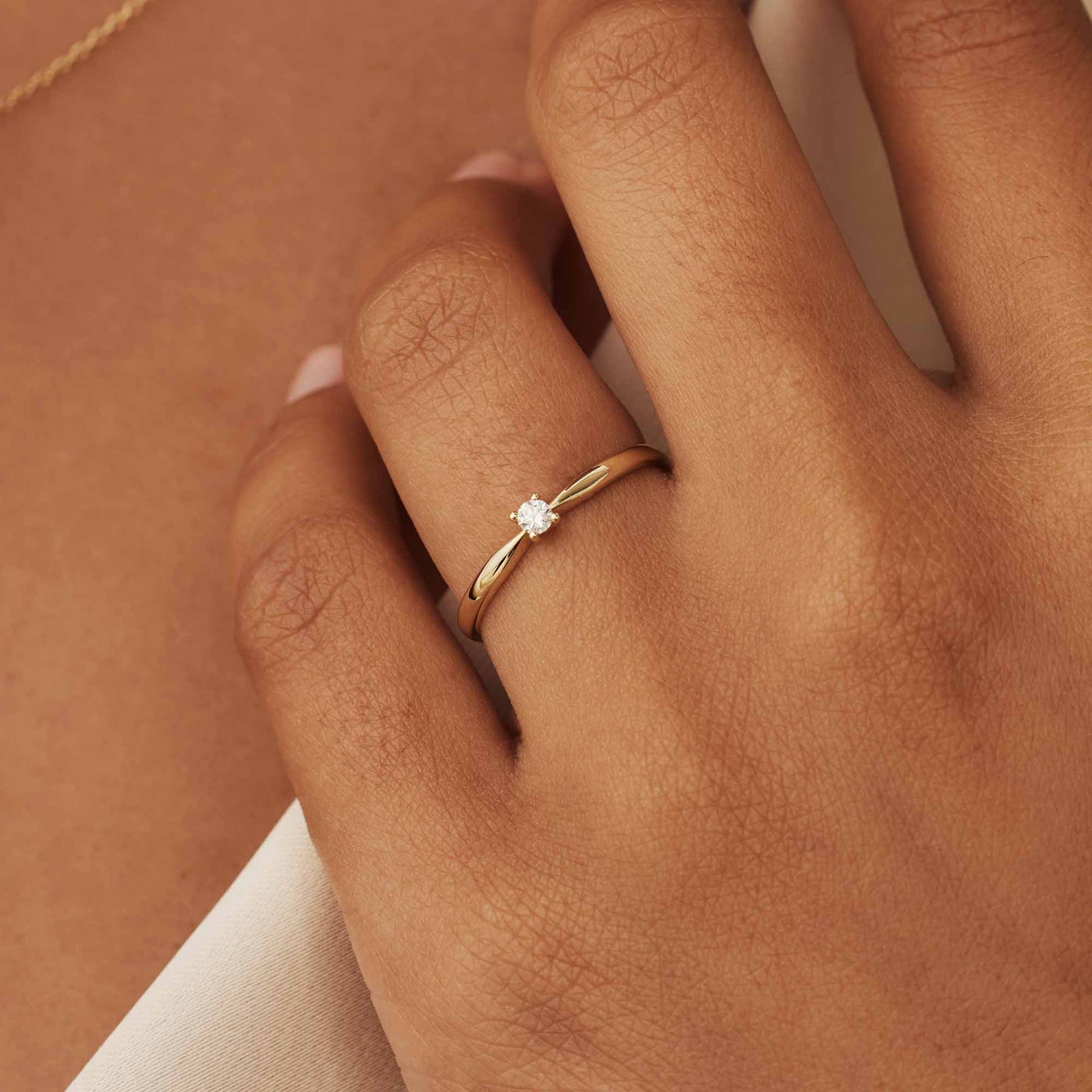 Isabel Bernard De la Paix Céline 14 Carat Gold Ring | diamond 0.05 ct | IBD330001-48