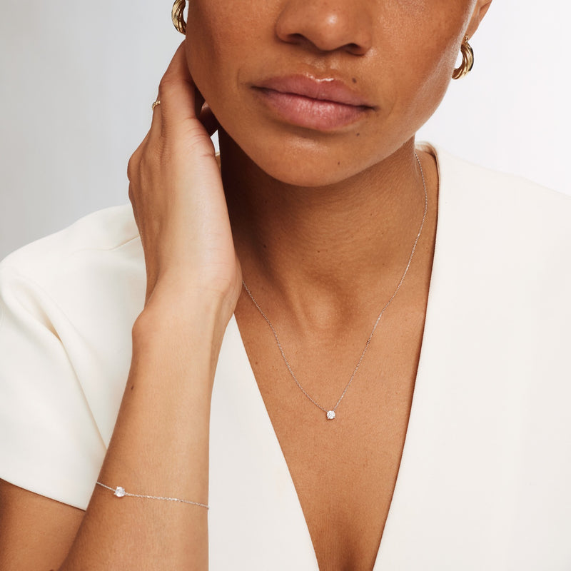 Isabel Bernard Saint Germain Garance 14 Karaat Witgouden Ketting IB340140 (Lengte: 42.00 cm)-zoom-