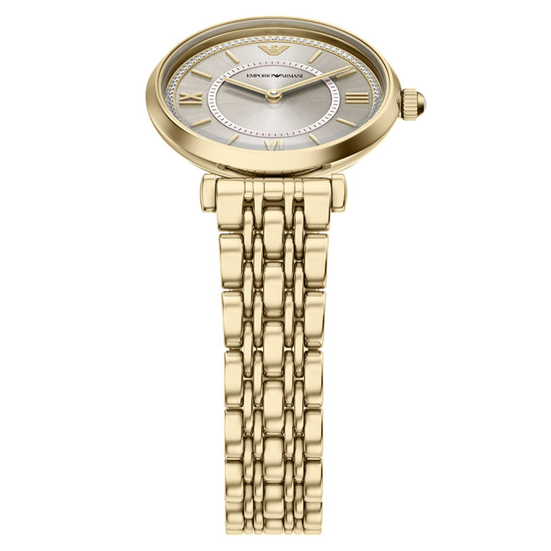 Emporio Armani Round Gold Dial Watch AR11766-zoom-