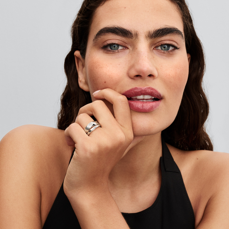 Pandora Essence 925 Sterling Silver Twisted Double Ring 193890C00-54-zoom-