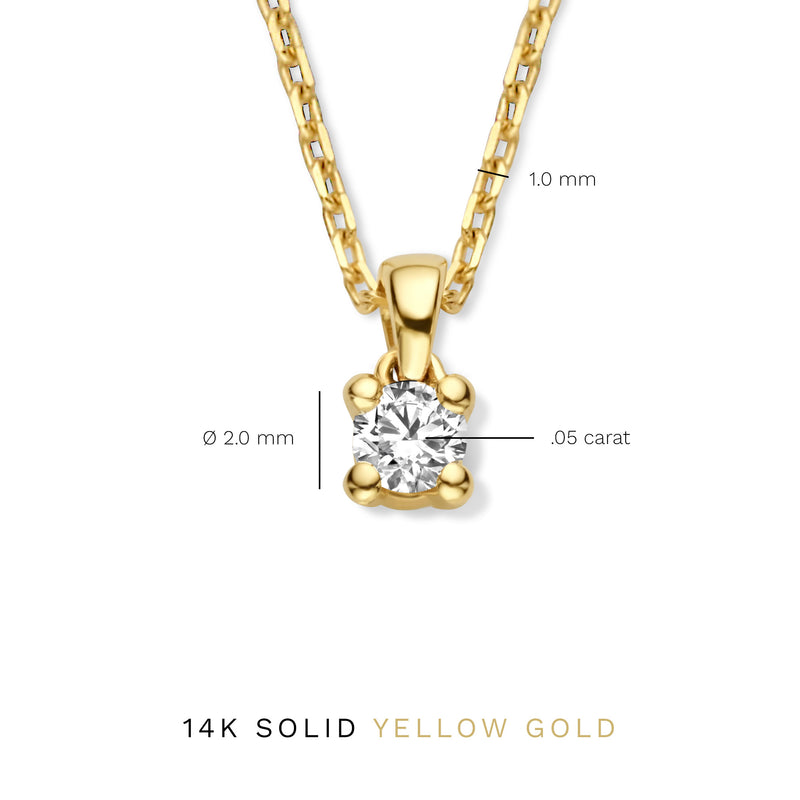 Isabel Bernard De la Paix Céline 14 karaat gouden collier | diamant 0.05 ct | IBD350001-zoom-