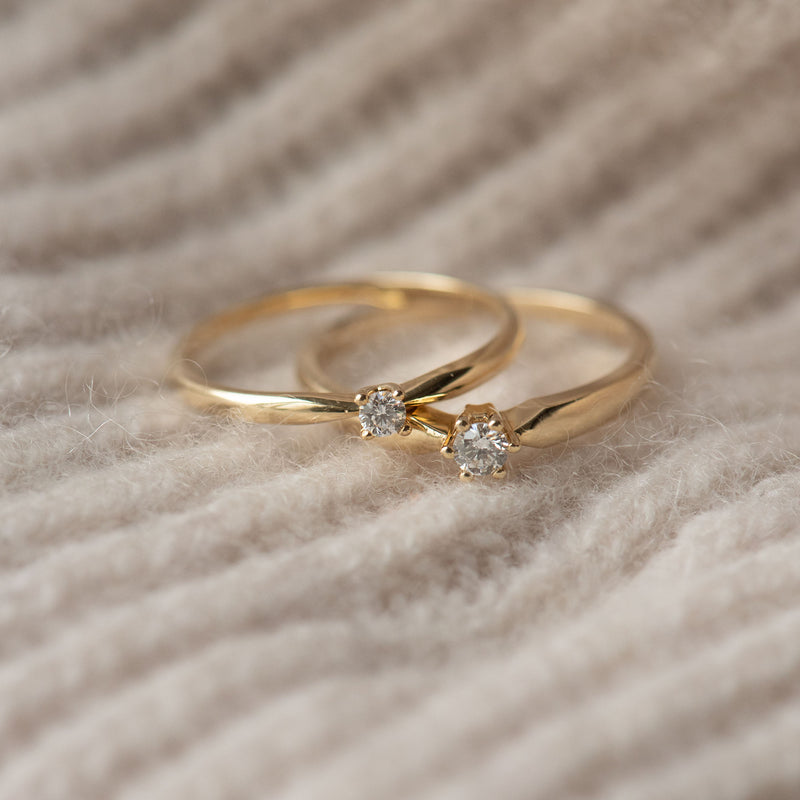 Isabel Bernard De la Paix Celesse 14 karaat gouden ring | diamant 0.07 ct | IBD330002-54-zoom-