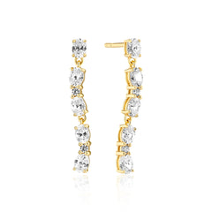Sif Jakobs Ellera 925 Sterling Silver Earrings with 18 Karat Gold Plating SJ-E2417-CZ-YG